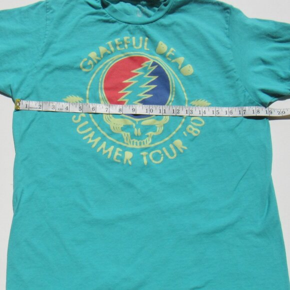 Grateful Dead Summer Tour '80 Teal T-Shirt Retro Graphic Steal Your Face Size M - Picture 5 of 7